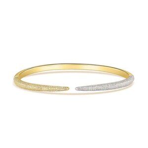 Dual Radiance 14K (or 18k upon request) Yellow Gold Open Pave Bracelet